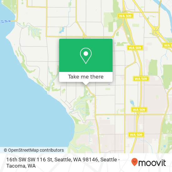 Mapa de 16th SW SW 116 St, Seattle, WA 98146