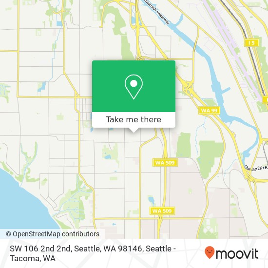 Mapa de SW 106 2nd 2nd, Seattle, WA 98146