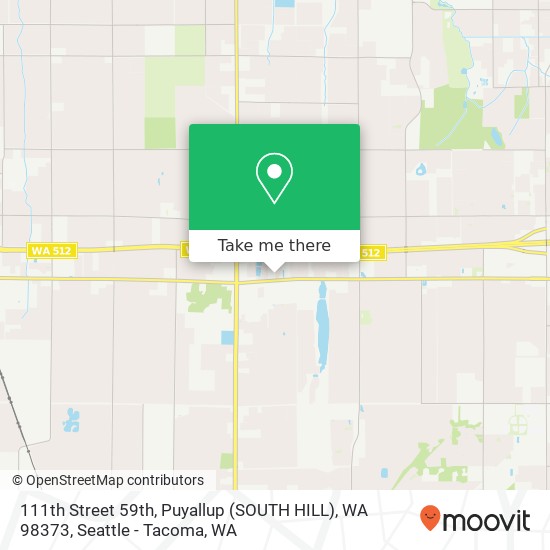 Mapa de 111th Street 59th, Puyallup (SOUTH HILL), WA 98373