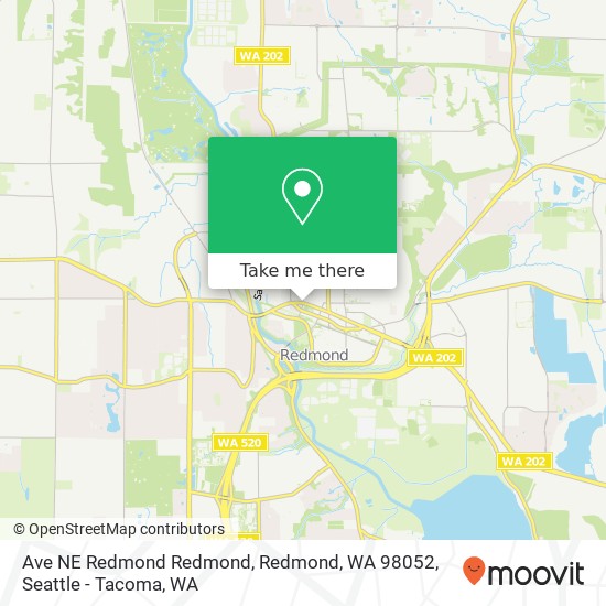 Mapa de Ave NE Redmond Redmond, Redmond, WA 98052