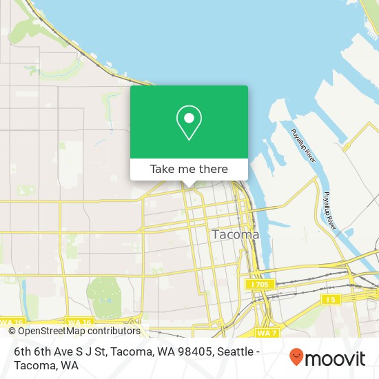 6th 6th Ave S J St, Tacoma, WA 98405 map