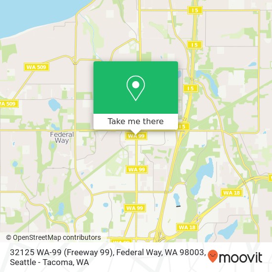 Mapa de 32125 WA-99 (Freeway 99), Federal Way, WA 98003