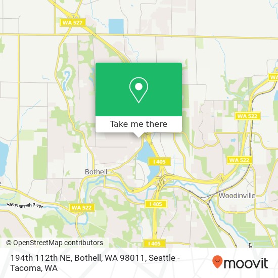 Mapa de 194th 112th NE, Bothell, WA 98011