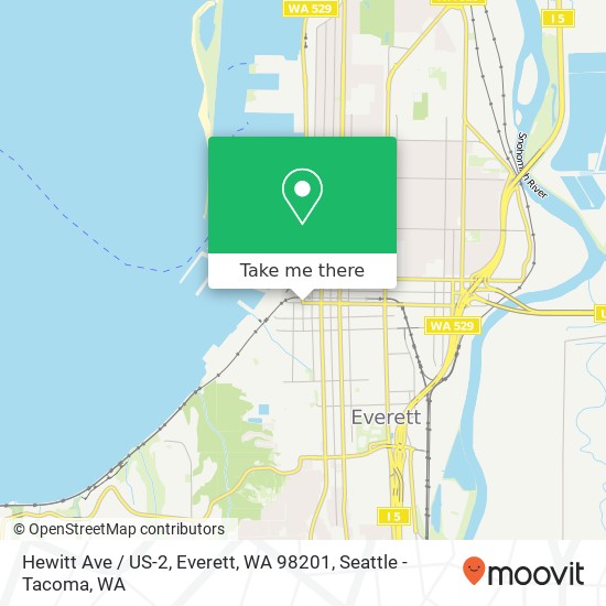 Hewitt Ave / US-2, Everett, WA 98201 map