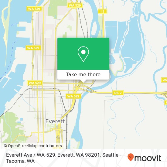 Everett Ave / WA-529, Everett, WA 98201 map