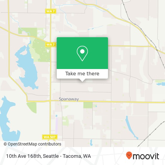 10th Ave 168th, Spanaway, WA 98387 map