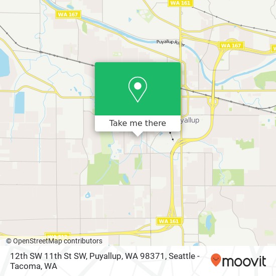 Mapa de 12th SW 11th St SW, Puyallup, WA 98371