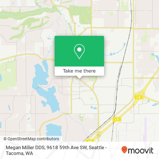 Mapa de Megan Miller DDS, 9618 59th Ave SW