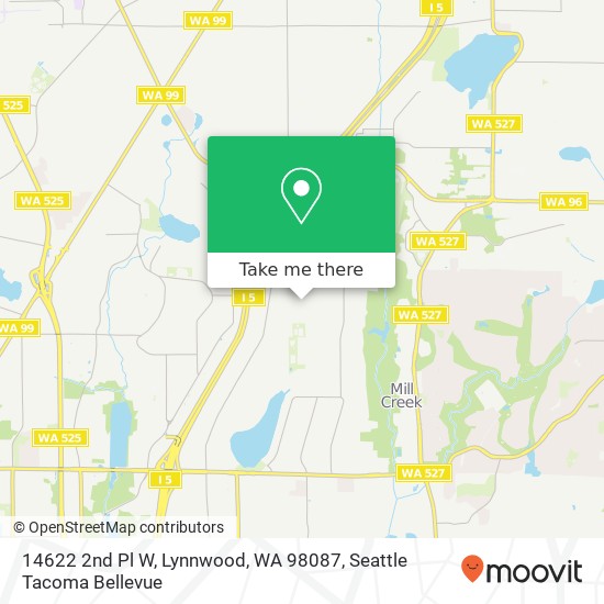 Mapa de 14622 2nd Pl W, Lynnwood, WA 98087