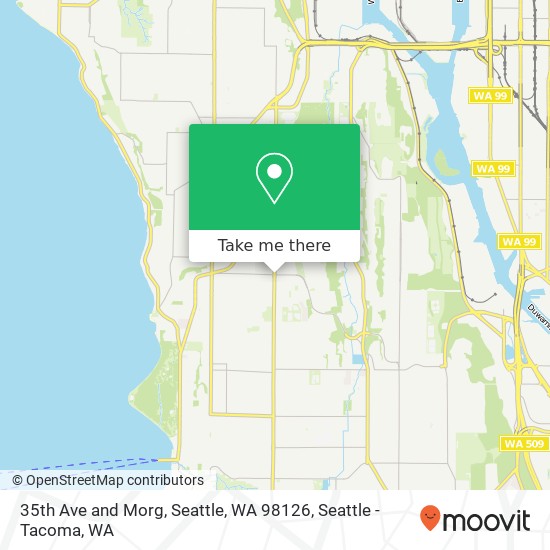 Mapa de 35th Ave and Morg, Seattle, WA 98126