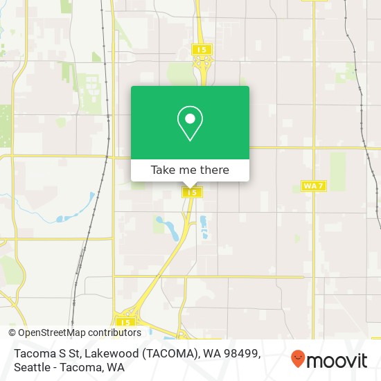 Mapa de Tacoma S St, Lakewood (TACOMA), WA 98499