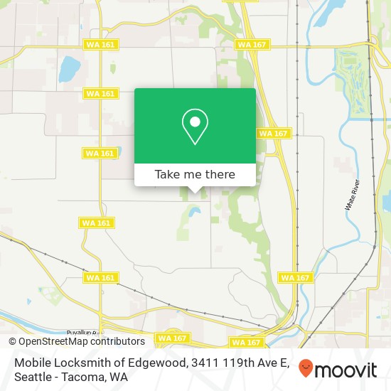 Mapa de Mobile Locksmith of Edgewood, 3411 119th Ave E