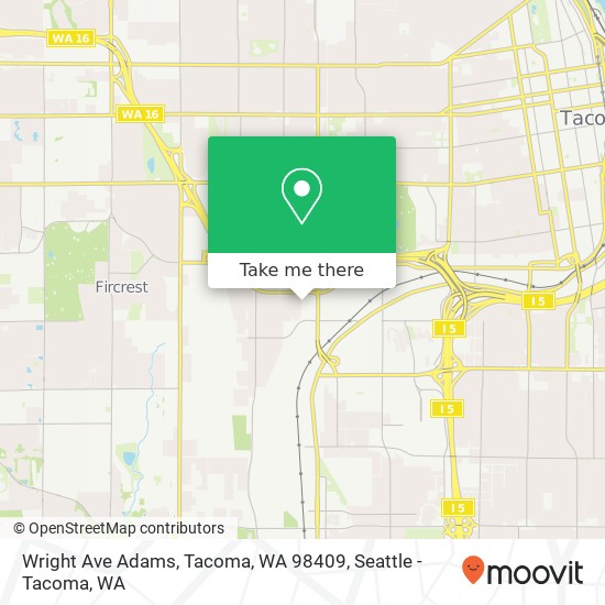 Wright Ave Adams, Tacoma, WA 98409 map