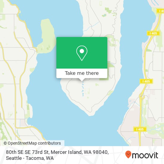 80th SE SE 73rd St, Mercer Island, WA 98040 map