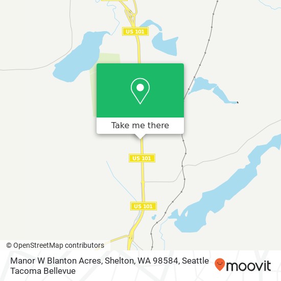 Mapa de Manor W Blanton Acres, Shelton, WA 98584