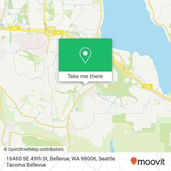 Mapa de 16460 SE 49th St, Bellevue, WA 98006