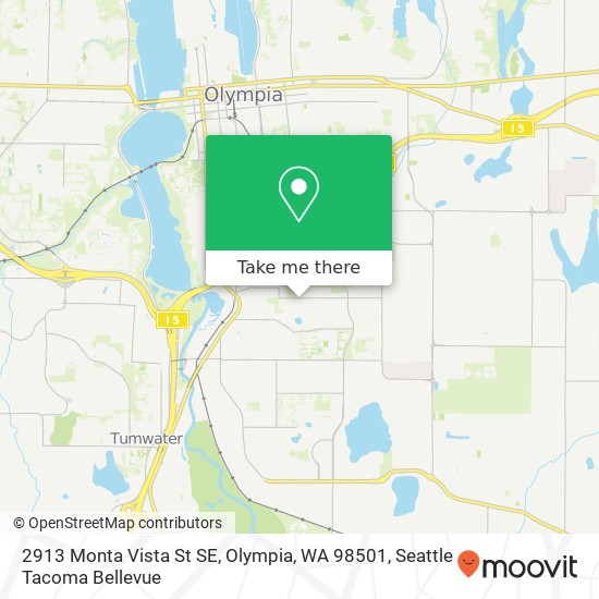 Mapa de 2913 Monta Vista St SE, Olympia, WA 98501