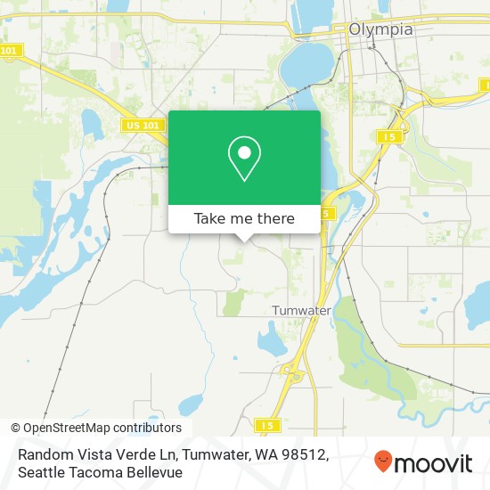 Mapa de Random Vista Verde Ln, Tumwater, WA 98512