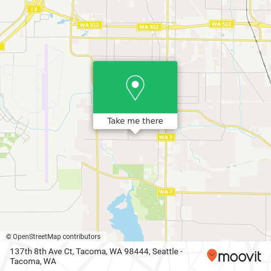Mapa de 137th 8th Ave Ct, Tacoma, WA 98444