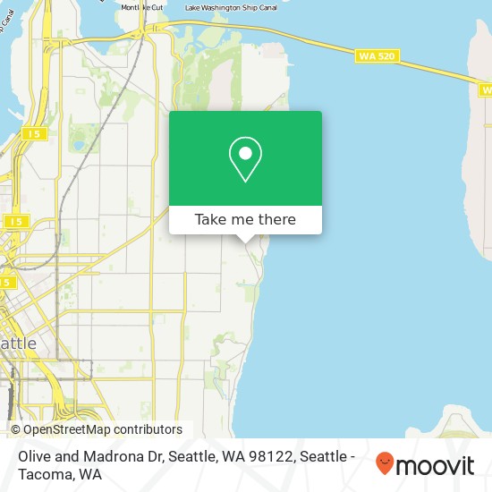 Olive and Madrona Dr, Seattle, WA 98122 map