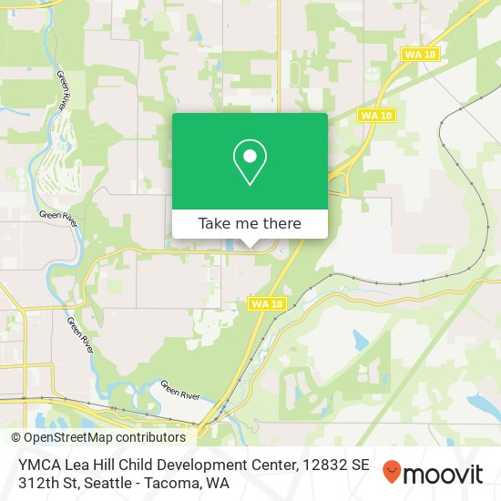 Mapa de YMCA Lea Hill Child Development Center, 12832 SE 312th St