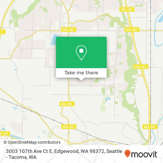 Mapa de 3003 107th Ave Ct E, Edgewood, WA 98372