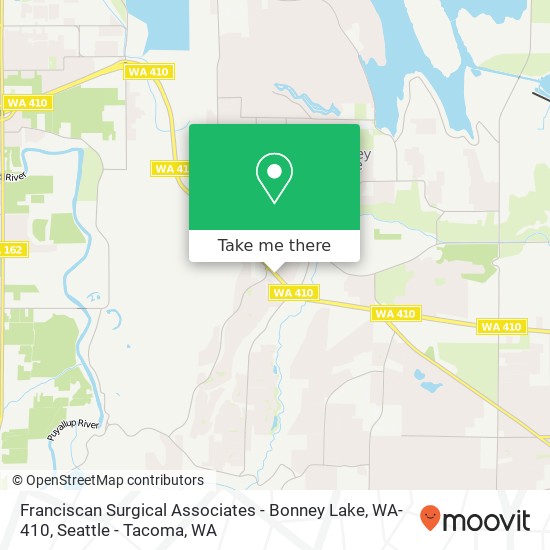 Franciscan Surgical Associates - Bonney Lake, WA-410 map