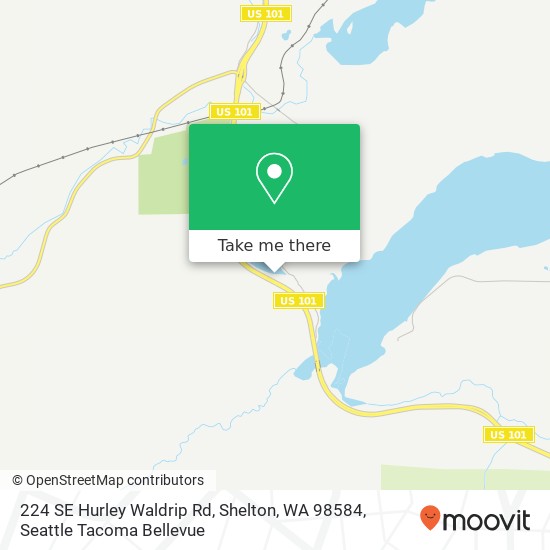 Mapa de 224 SE Hurley Waldrip Rd, Shelton, WA 98584