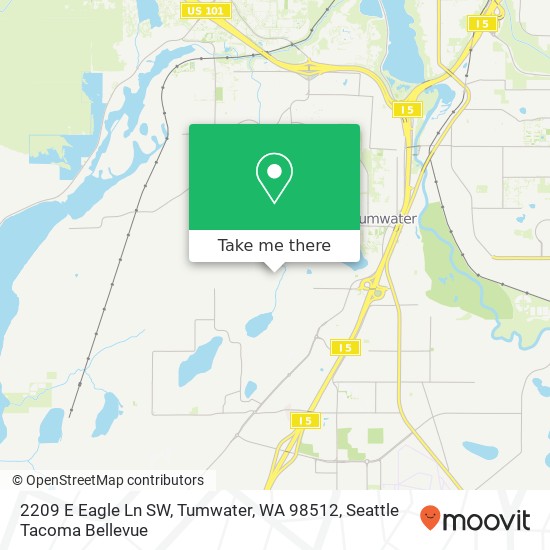 Mapa de 2209 E Eagle Ln SW, Tumwater, WA 98512