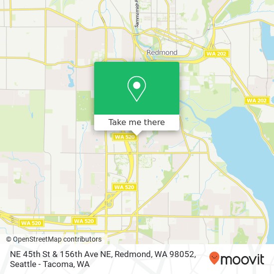 NE 45th St & 156th Ave NE, Redmond, WA 98052 map