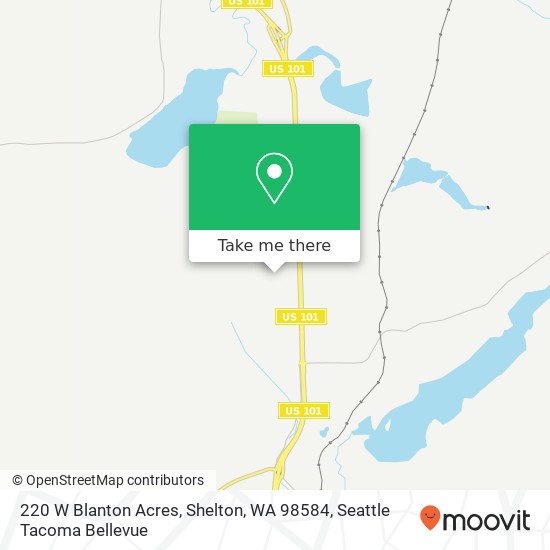 Mapa de 220 W Blanton Acres, Shelton, WA 98584