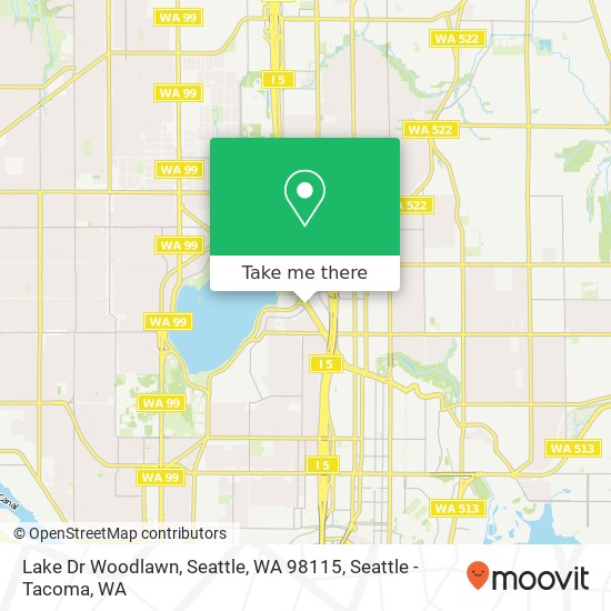 Mapa de Lake Dr Woodlawn, Seattle, WA 98115