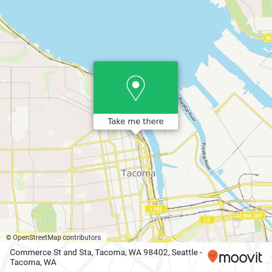 Commerce St and Sta, Tacoma, WA 98402 map