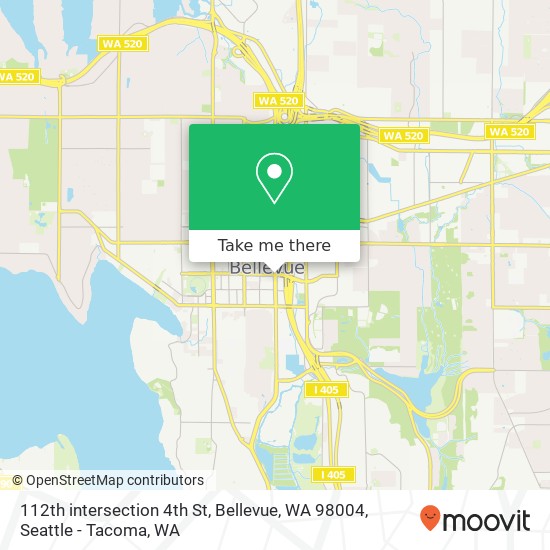 Mapa de 112th intersection 4th St, Bellevue, WA 98004