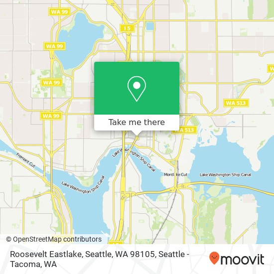 Roosevelt Eastlake, Seattle, WA 98105 map