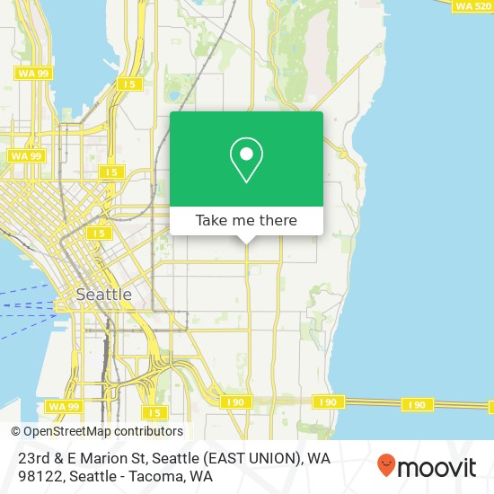 Mapa de 23rd & E Marion St, Seattle (EAST UNION), WA 98122