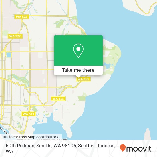 60th Pullman, Seattle, WA 98105 map