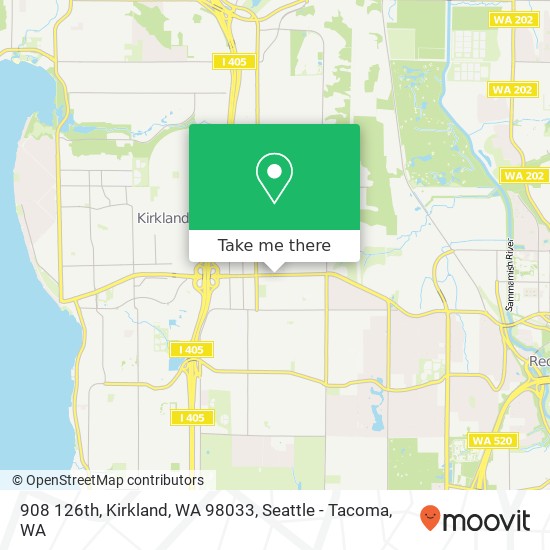 Mapa de 908 126th, Kirkland, WA 98033