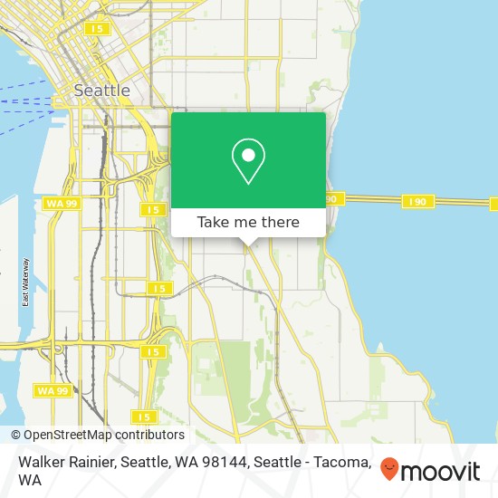 Mapa de Walker Rainier, Seattle, WA 98144