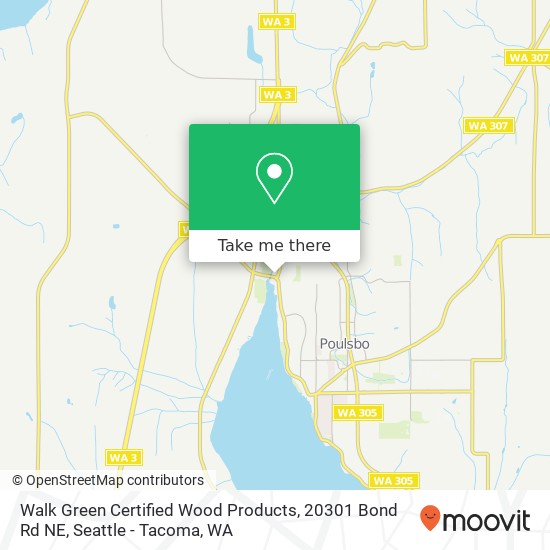 Mapa de Walk Green Certified Wood Products, 20301 Bond Rd NE
