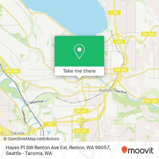 Mapa de Hayes Pl SW Renton Ave Ext, Renton, WA 98057