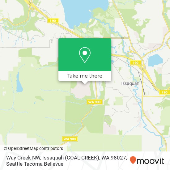 Way Creek NW, Issaquah (COAL CREEK), WA 98027 map