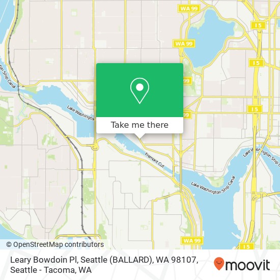 Mapa de Leary Bowdoin Pl, Seattle (BALLARD), WA 98107