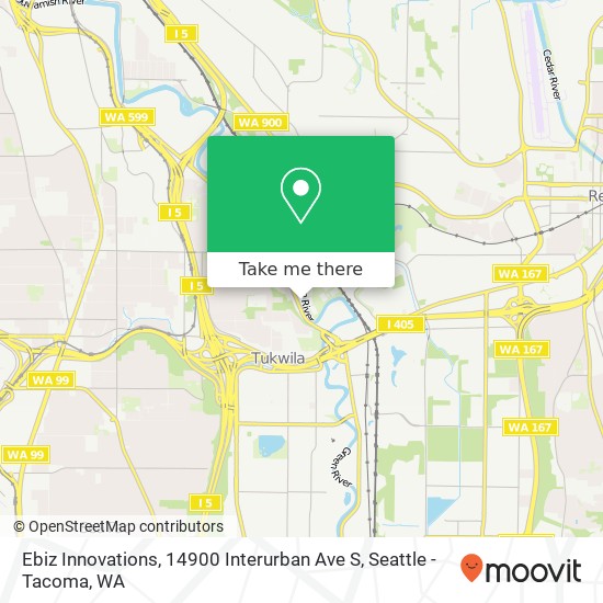 Mapa de Ebiz Innovations, 14900 Interurban Ave S