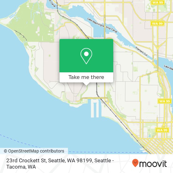 Mapa de 23rd Crockett St, Seattle, WA 98199