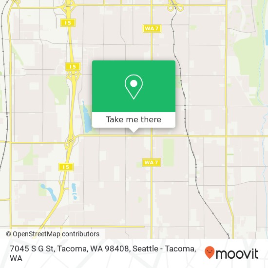 Mapa de 7045 S G St, Tacoma, WA 98408