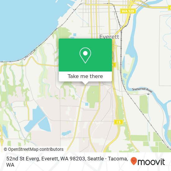 Mapa de 52nd St Everg, Everett, WA 98203