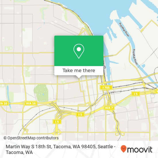 Mapa de Martin Way S 18th St, Tacoma, WA 98405