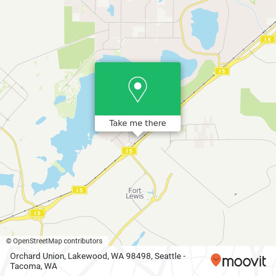 Mapa de Orchard Union, Lakewood, WA 98498