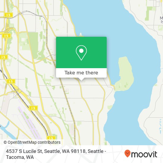 Mapa de 4537 S Lucile St, Seattle, WA 98118